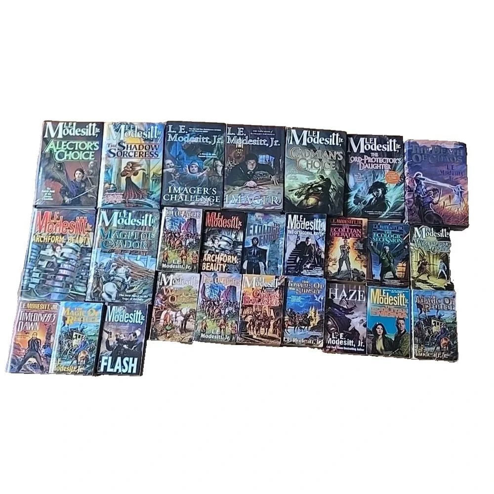 Lot of 26 L. E. Modesitt Jr. Fantasy Science Fiction Hardcover & Paperback Books